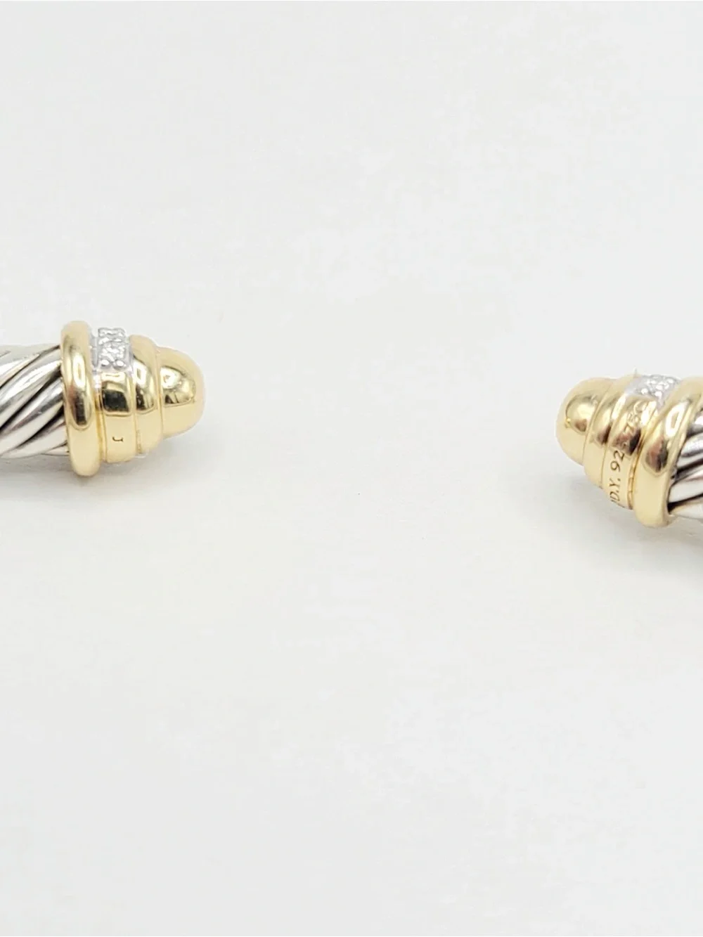 David Yurman Classic Cable Bracelet With Diamonds and Gold Dome , 5mm - Picture 8 of 8